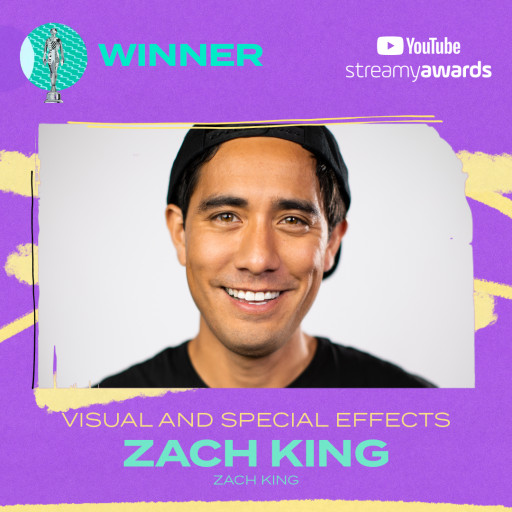 Zach King Wins Streamy Award 2021 for Best Visual Effects