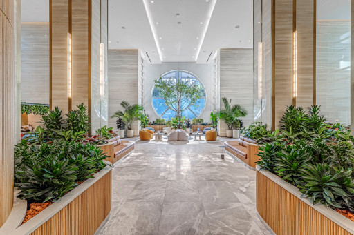 JRM Construction Management Completes Elevated Main Lobby Revitalization at 801 Brickell Avenue in Miami