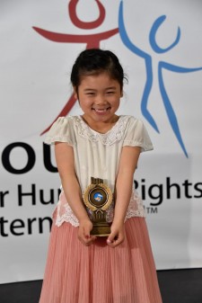 Winner in the Youth for Human Rights Art Contest in the age 4 to 6 category.
