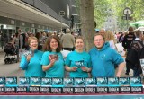 A drug information booth in Hamburg 