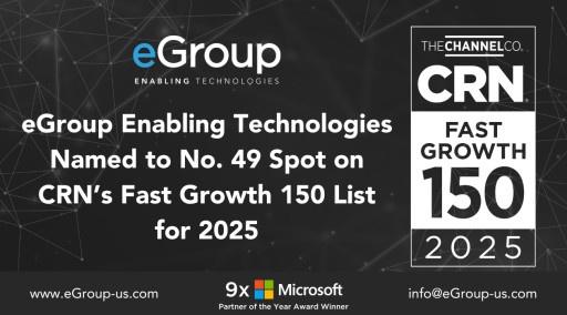 eGroup Enabling Technologies Named to No. 49 Spot on CRN’s Fast Growth 150 List for 2025