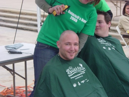 August Ruckdeschel Shaves Head in Backing of St. Baldrick's Foundation