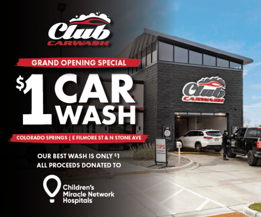 Club Car Wash Launches New Site in Colorado Springs to Support CMN