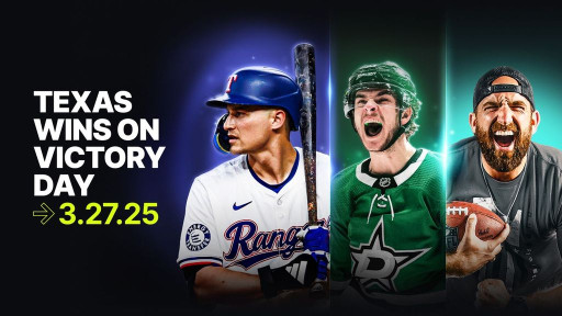 Victory+ Announces First-Ever "Texas Wins on Victory" Day, Celebrating Texas Rangers and Dallas Stars on March 27