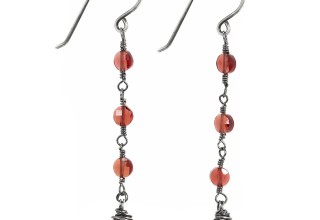 Ella Collection Moonstone and Garnet Earrings