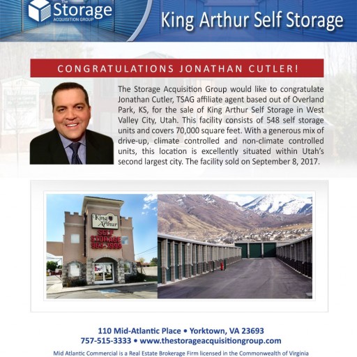 The Storage Acquisition Group Announces the Sale of King Arthur Self Storage in West Valley City