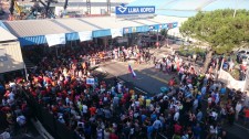 Peaceful demonstration at the port of Koper