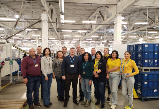 Ukrainian team at the facility in L'viv