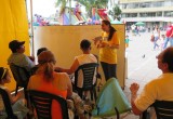 A Scientology Volunteer Minister conducts a seminar on Scientology assists—techniques developed by Scientology Founder L. Ron Hubbard that address the spiritual aspects of a person's physical difficulties.