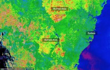 Sydney bush fires visualized