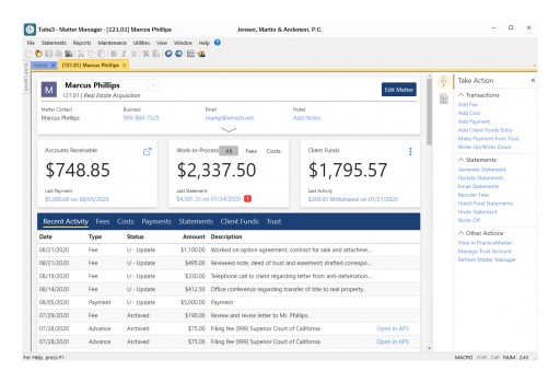 Tabs3 Software Releases New Matter Manager