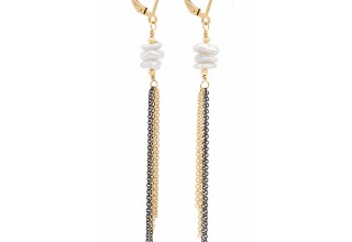 Keshi Pearl Long Dangle Earrings