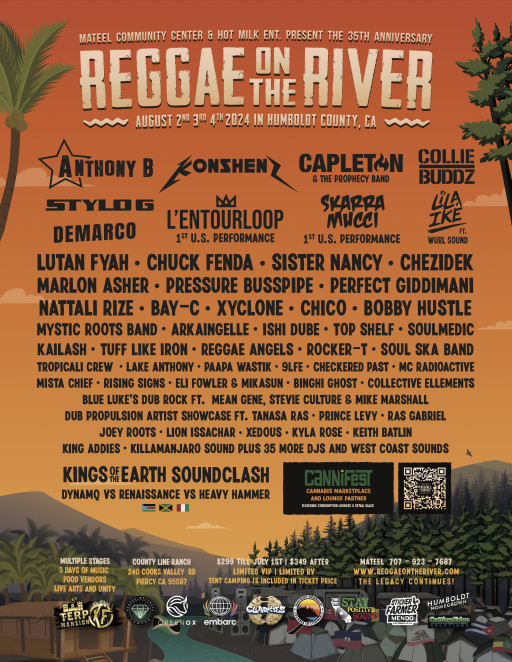 Historic Festival Reggae on the River Returns in 2024