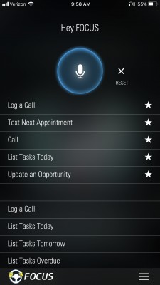 FOCUS SF - home screen