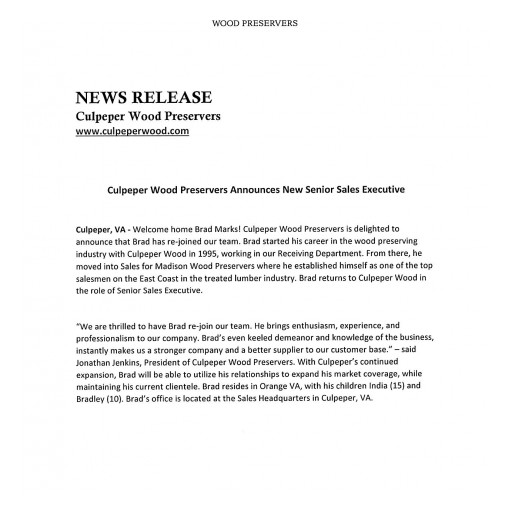 New Senior Sales Executive