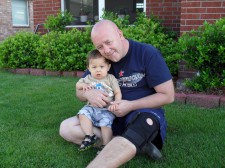 Donald Seagraves with his son, Urijah