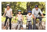 Family riding in Central Park