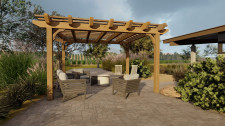 Big Kahuna Timber Frame Pergola Kit by Pergola Depot