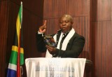 Bishop Dr. Chidiebere Anelechi Ogbu at a human rights conference at the Church of Scientology Johannesburg