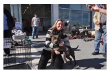 Micah Barfield and Hawkey at the Texas Panhandle Pet Savers Adoption Day