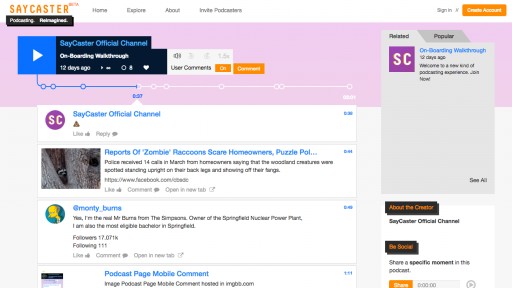Interactive Podcasting Platform Saycaster is 'First of Its Kind', Launches to Public After Private Beta