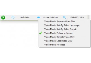 Skype video recording mode