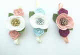 Coordinating floral headbands