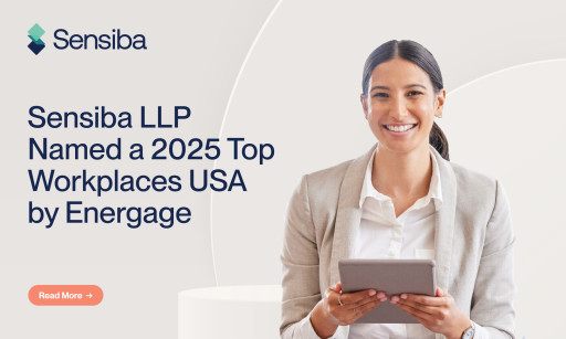 Sensiba LLP Named a 2025 Top Workplaces USA by Energage
