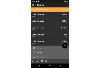 Invoices List Summary Page