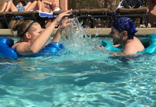 David Using His New Flotation Device - Float'nThang